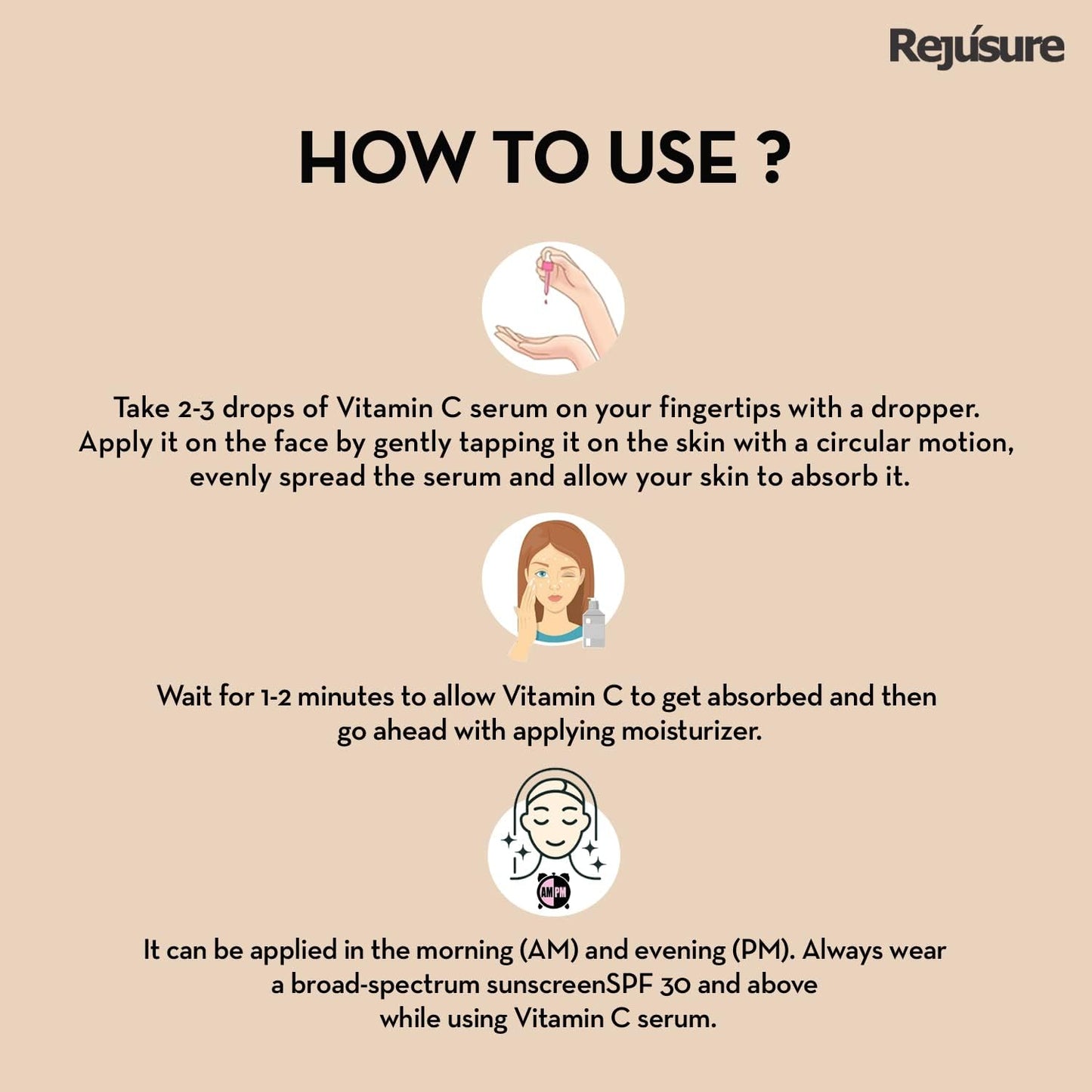 Rejusure vitamin C serum - nighttime rejuvenation