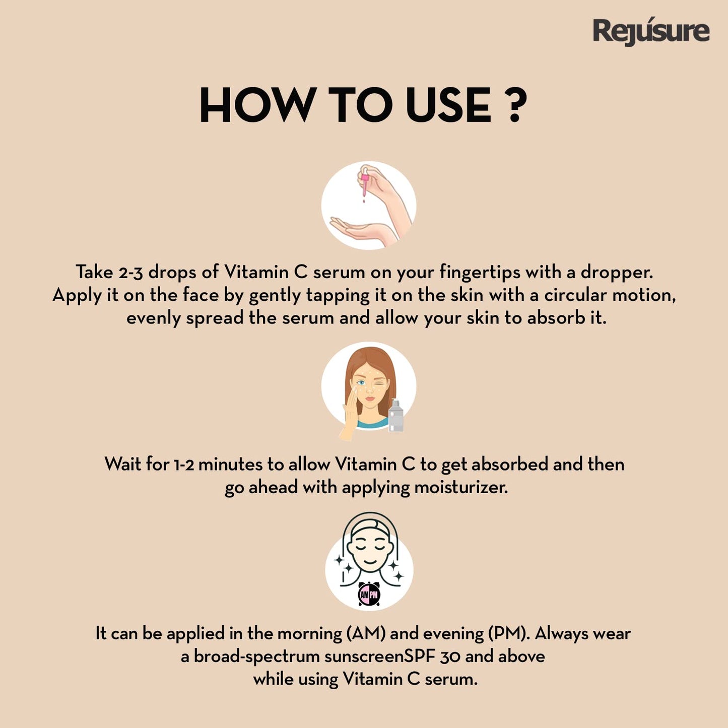 Rejusure Vitamin C Serum - Hydro Boost effects