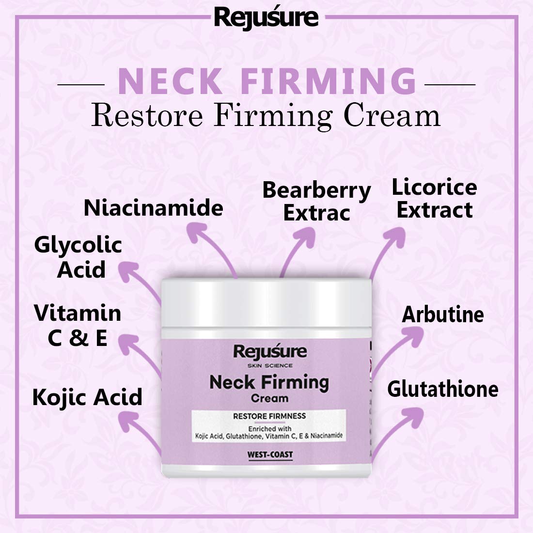 Rejusure neck firming cream - neck care routine