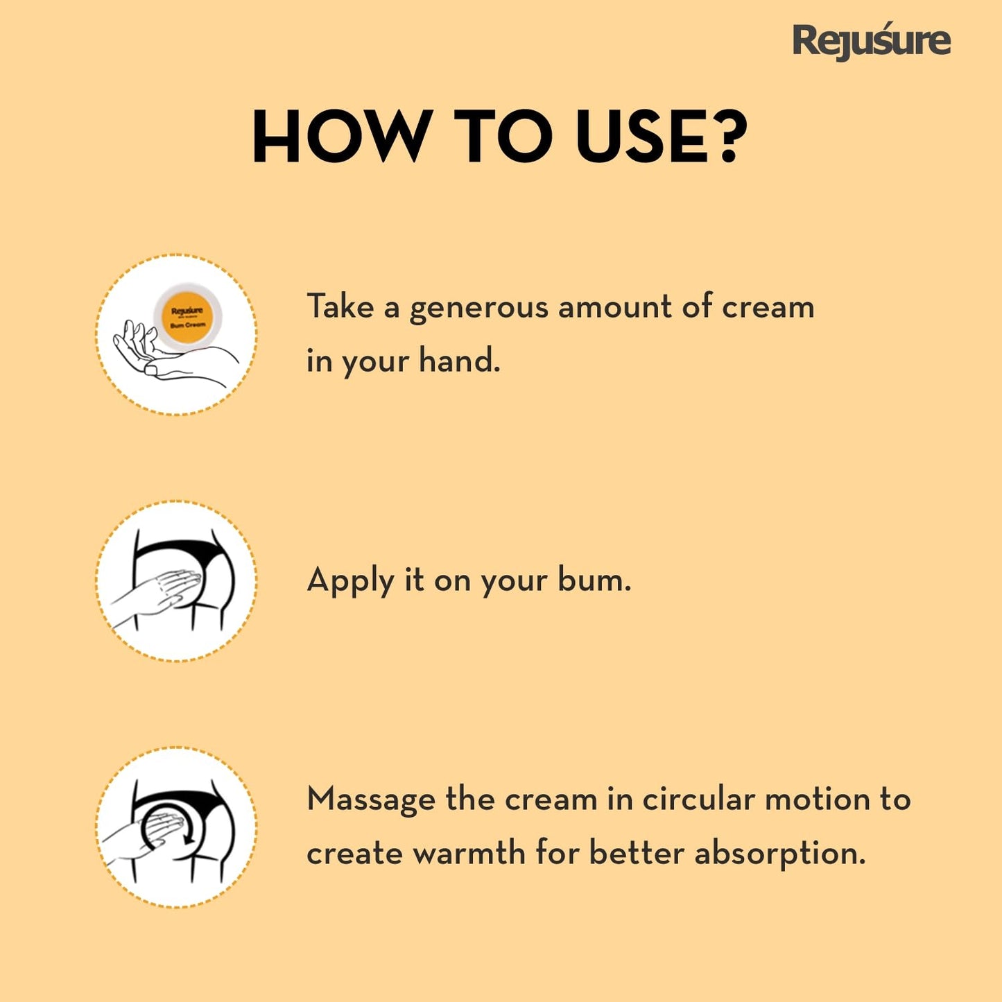 Rejusure bum cream - soothing hydration for sensitive areas
