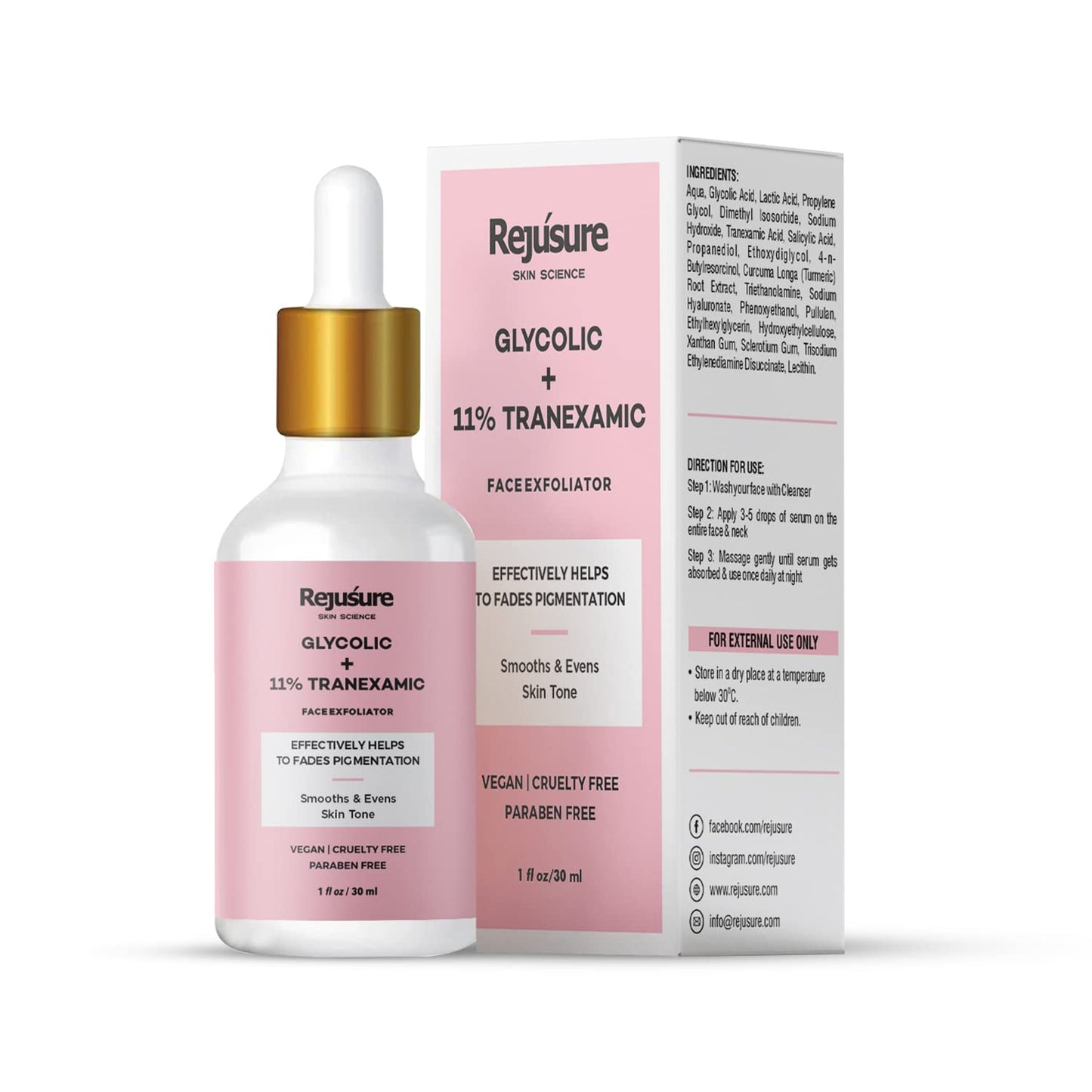 Rejusure skincare product - evening pampering session