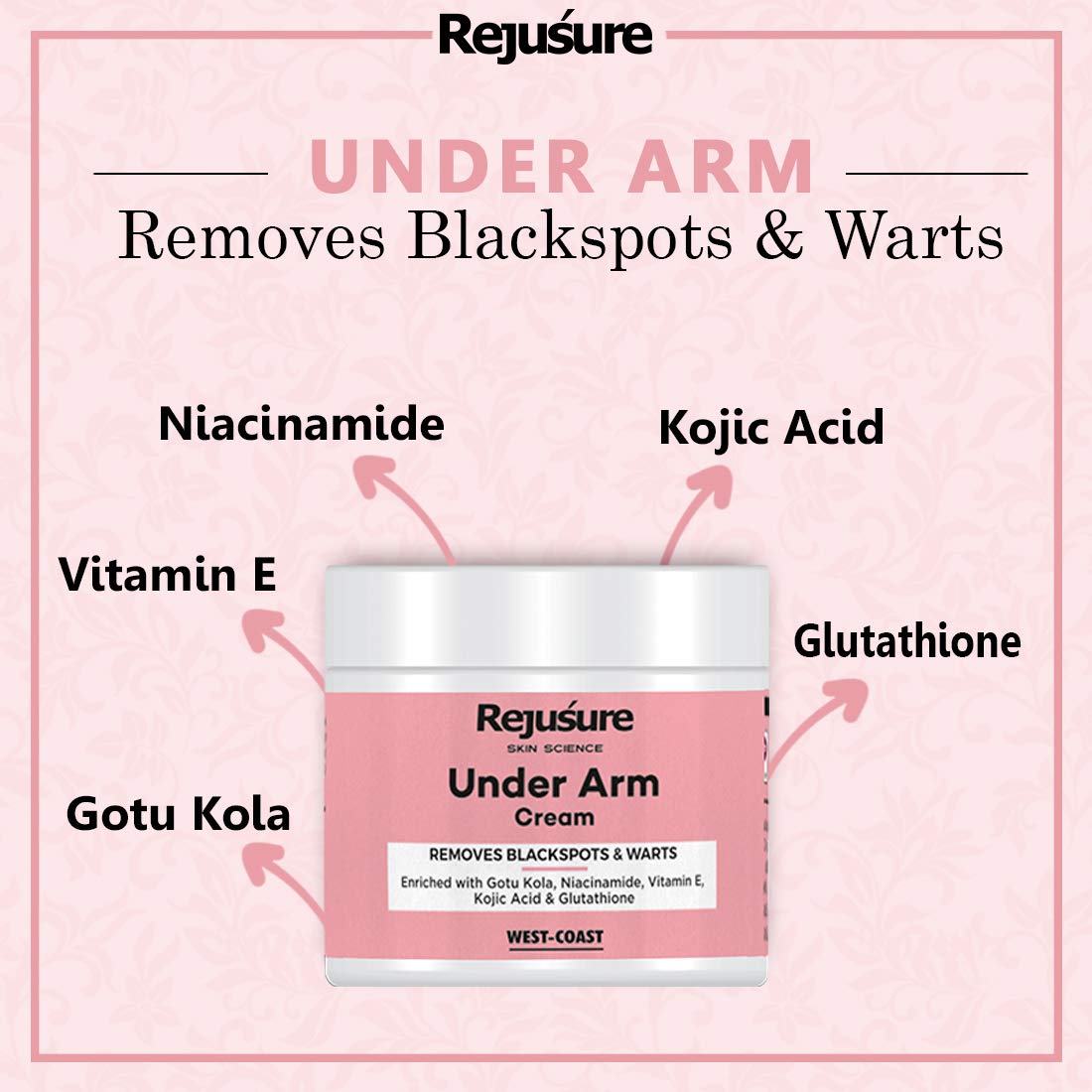 Rejusure under arm cream - skincare routine