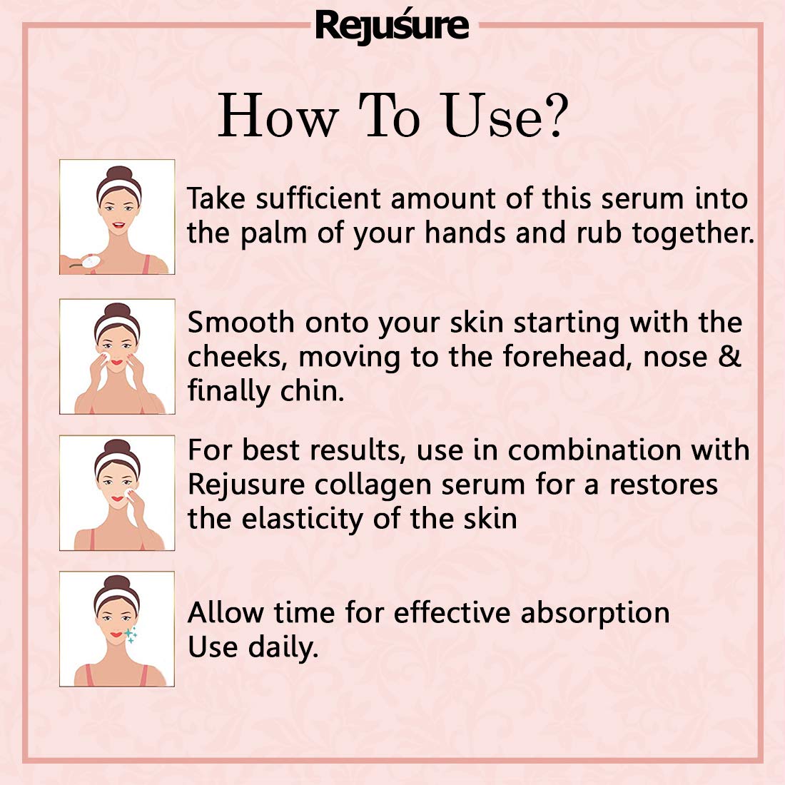 Rejusure Collagen Peptide Face Serum - daily skincare routine