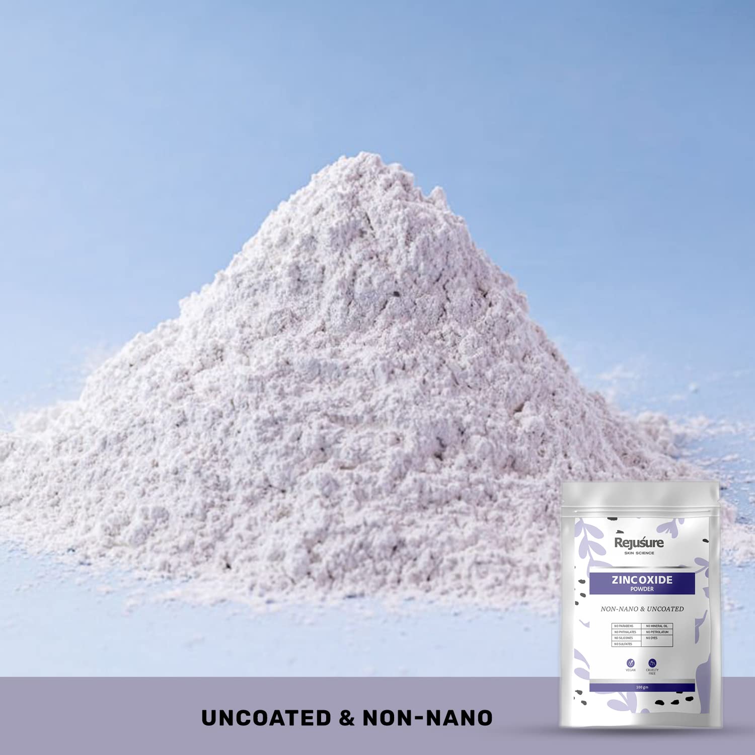 Rejusure Zinc Oxide Powder Face Pack - Gentle for Sensitive Skin