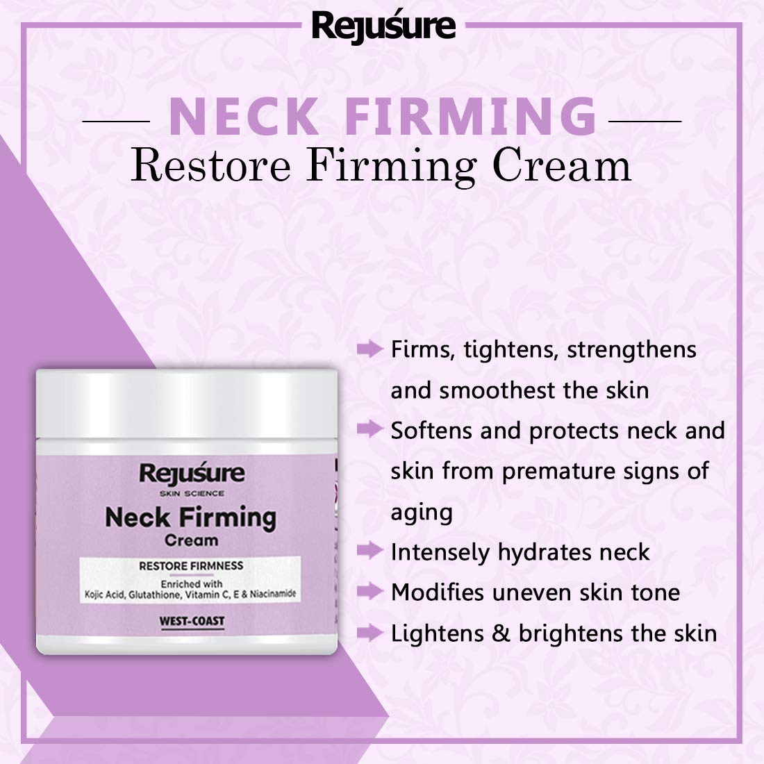 Rejusure neck firming cream - vegan cruelty-free option