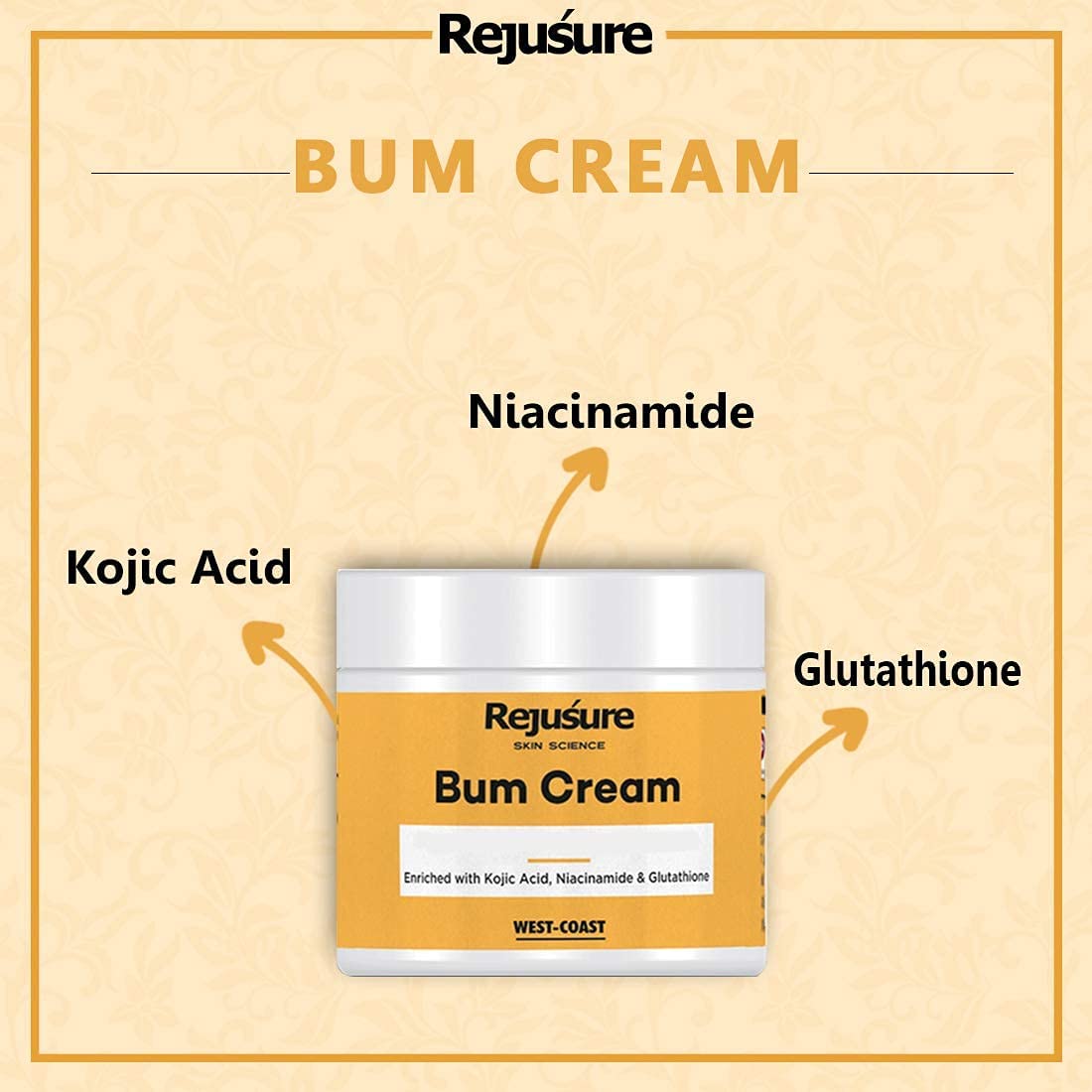 Rejusure bum cream - for reducing dark spots