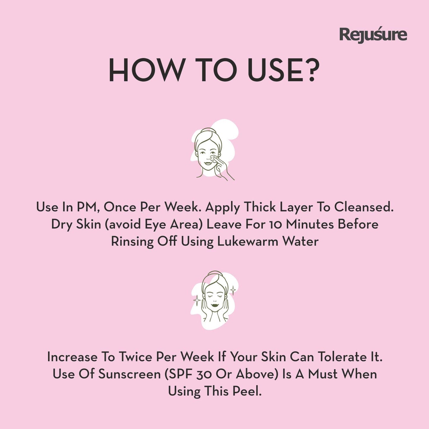 Rejusure exfoliating solution - ideal for spa treatments