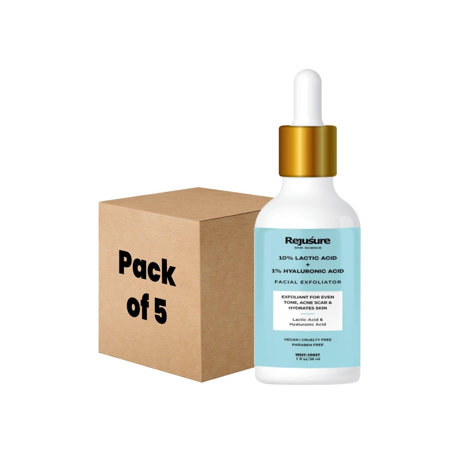 Rejusure facial exfoliant - unisex skin care solution