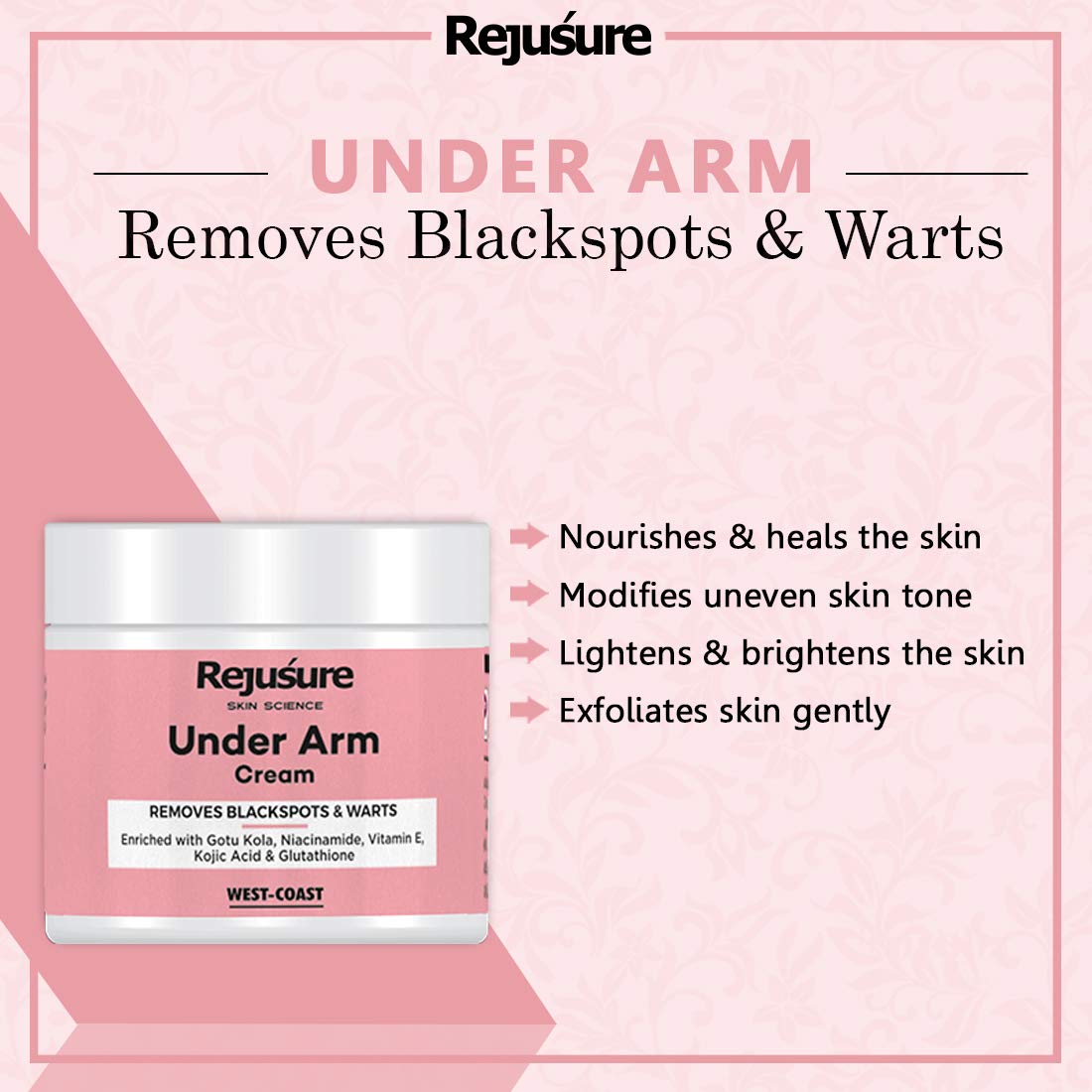 Rejusure under arm cream - multi-functional skin care