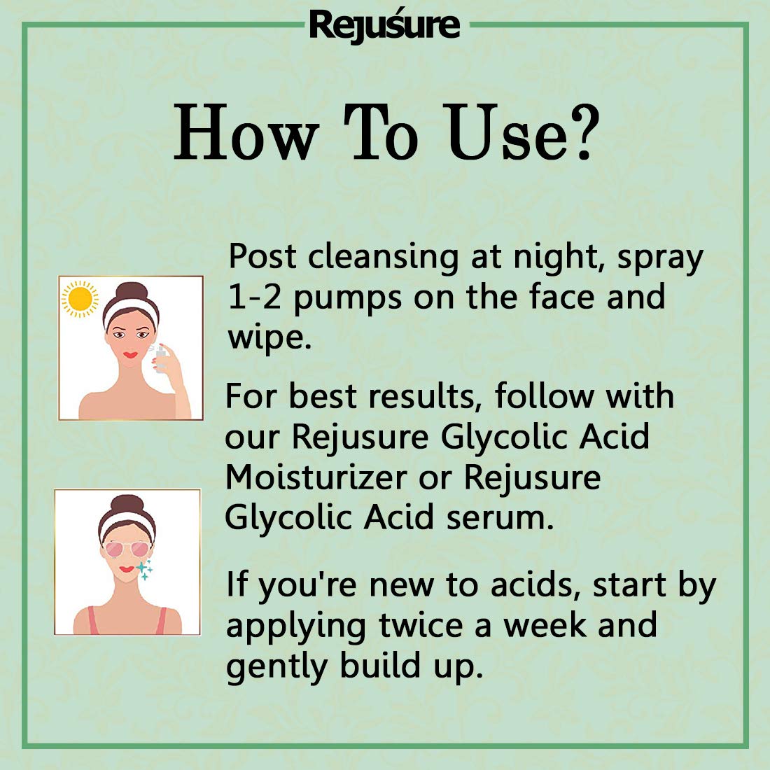 Rejusure Glycolic Acid Face Mist - Natural Ingredients