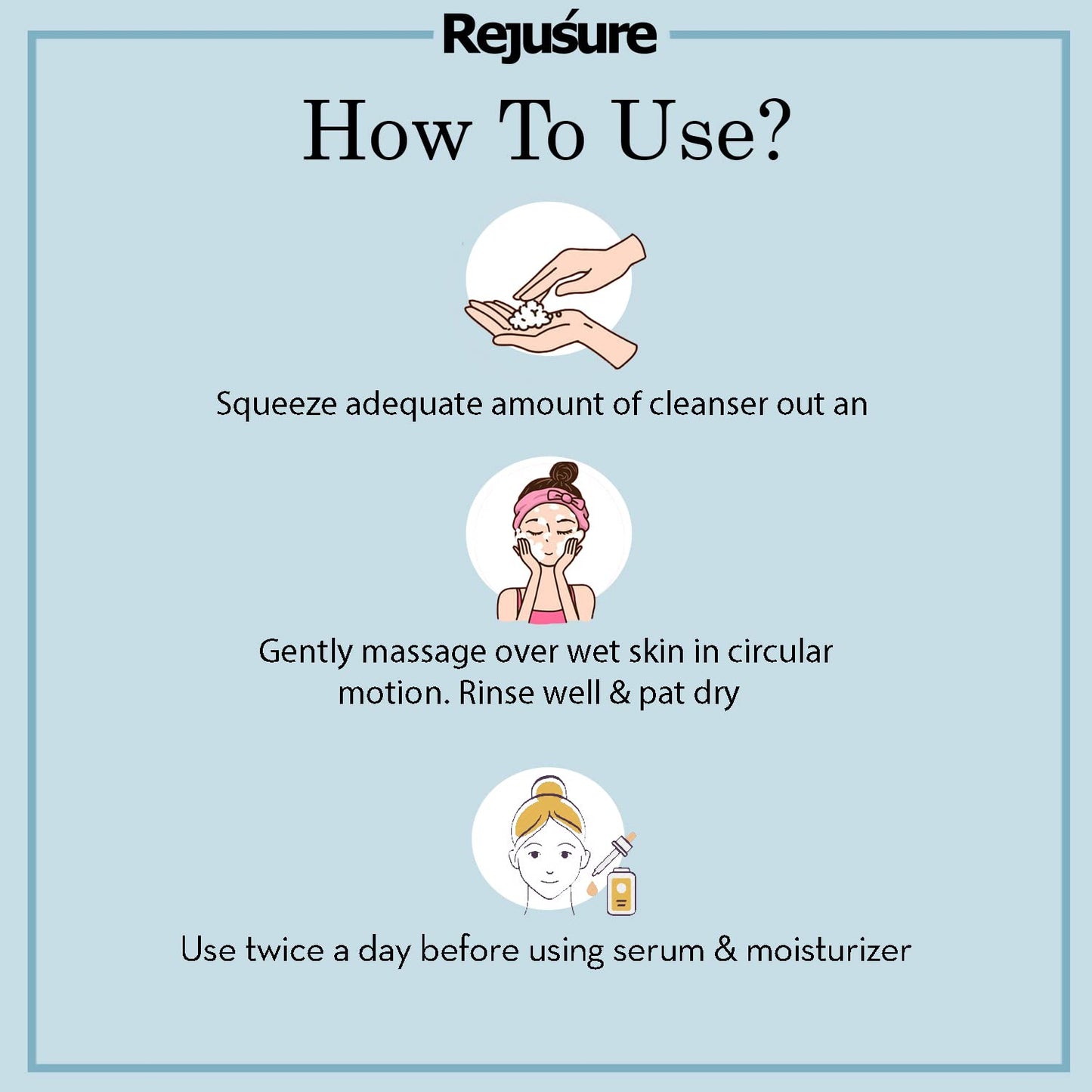 Rejusure moisturizing cleanser - Gentle face wash for hydration