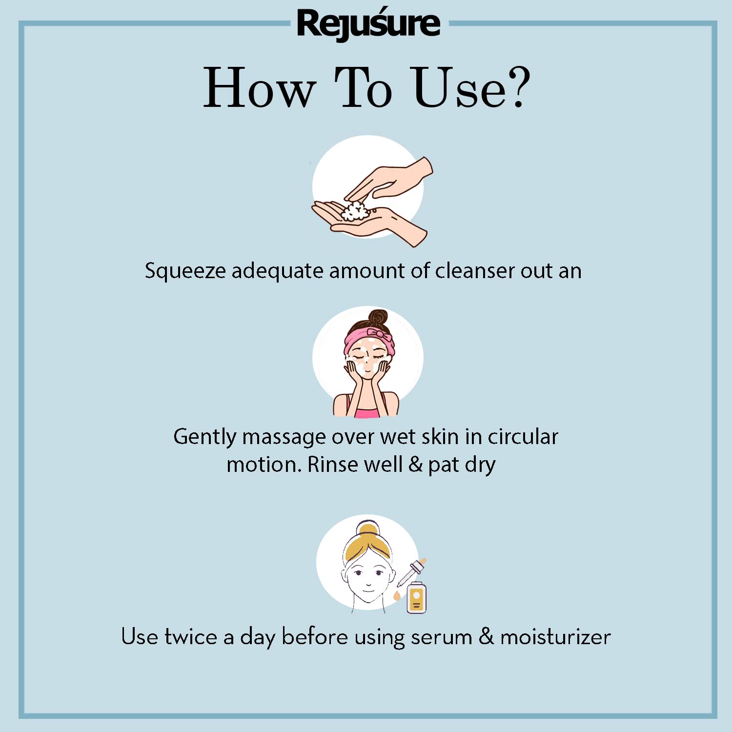 Rejusure moisturizing cleanser - Gentle face wash for hydration