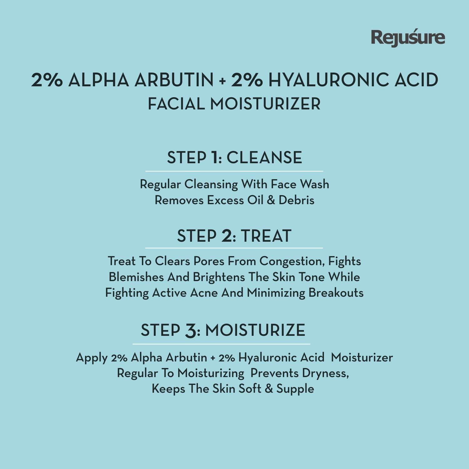 Rejusure Alpha Arbutin Face Moisturizer - For sensitive skin
