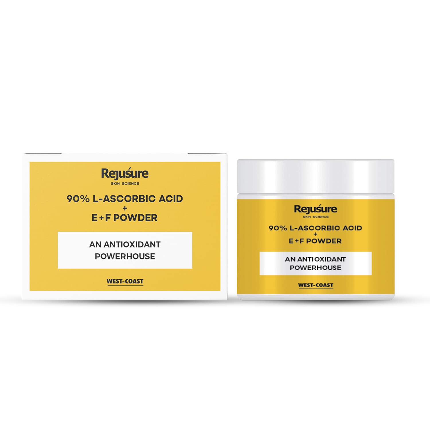 Rejusure 90% L-Ascorbic Acid + E+F Powder Reduce Hyperpigmentation for Men & Women – 50gm