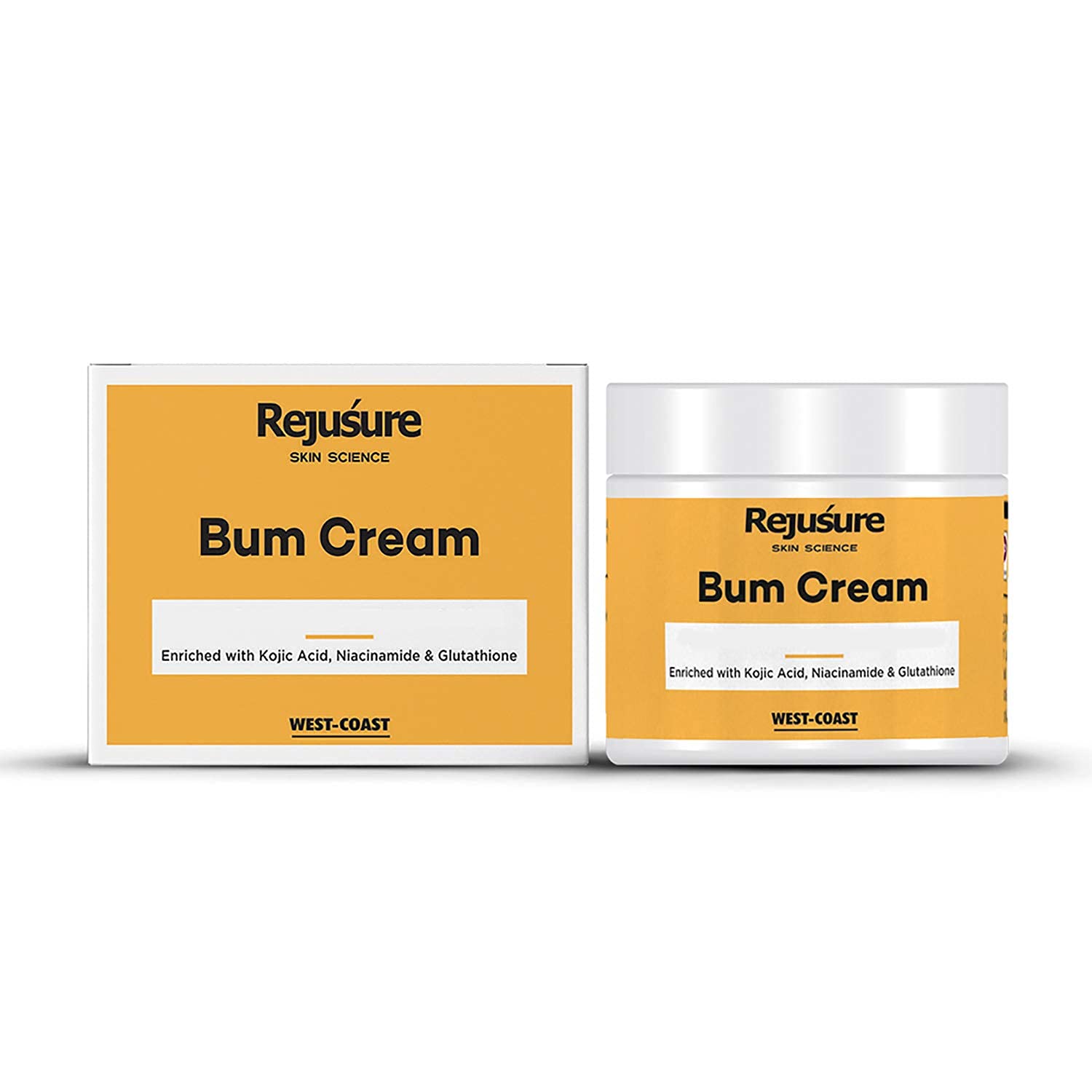 Rejusure Bum Cream with Glutathione, Niacinamide & Kojic Acid- 50gm (Pack of 2)