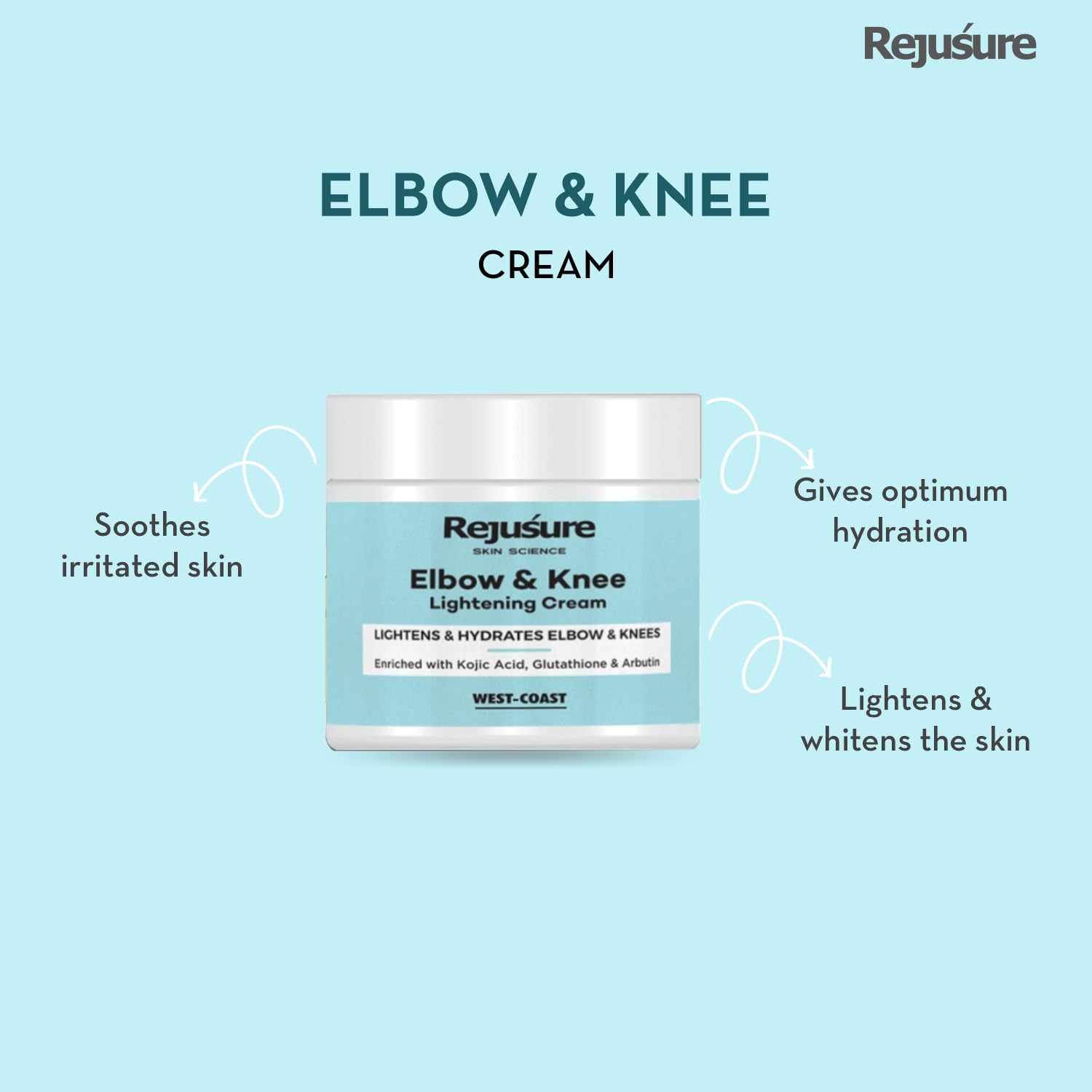 Rejusure Dark Spot Body Lightening Combo | Elbow & Knee Lightening Cream (50gm) & Under Arm Cream (50gm) - For Dark Neck & Underarms