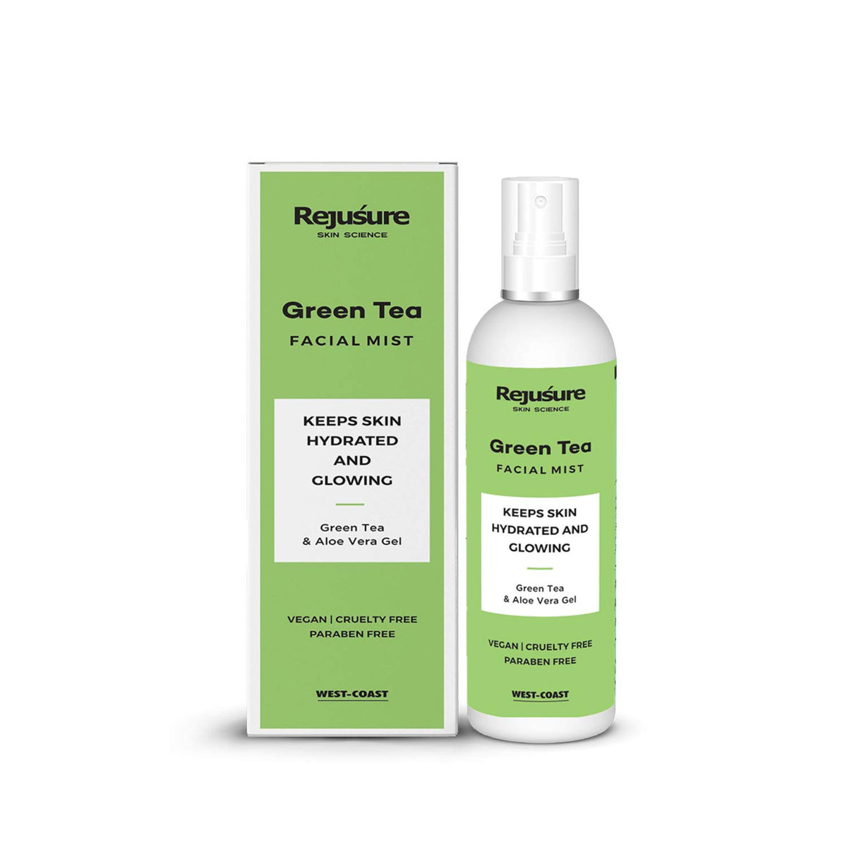 Rejusure Green Tea Facemist – Keeps Skin Hydrated & Glowing – 100ml