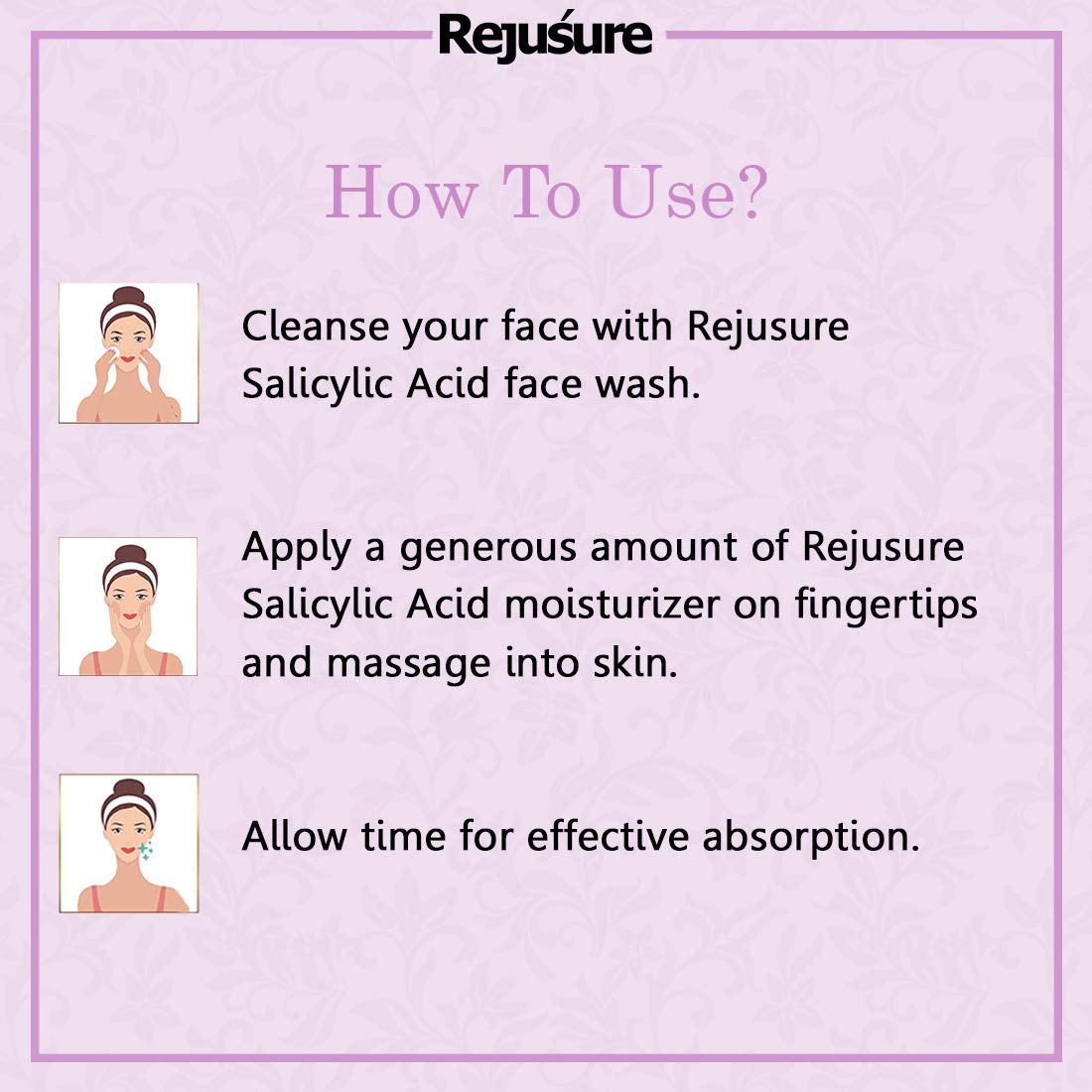 Rejusure 2% Salicylic Acid Moisturizer | Fights Breakout & Blackheads & Excess Oil | Cream for Face - 50ml