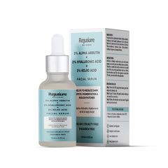 Rejusure 2% Alpha Arbutin + 2% Hyaluronic Acid + 1% Kojic Acid Face Serum for Dark Spot, Pigmentation, Sun Tanning, Treats Blemishes, Uneven Skin Tone & Acne Marks| For Men & Women – 10ml