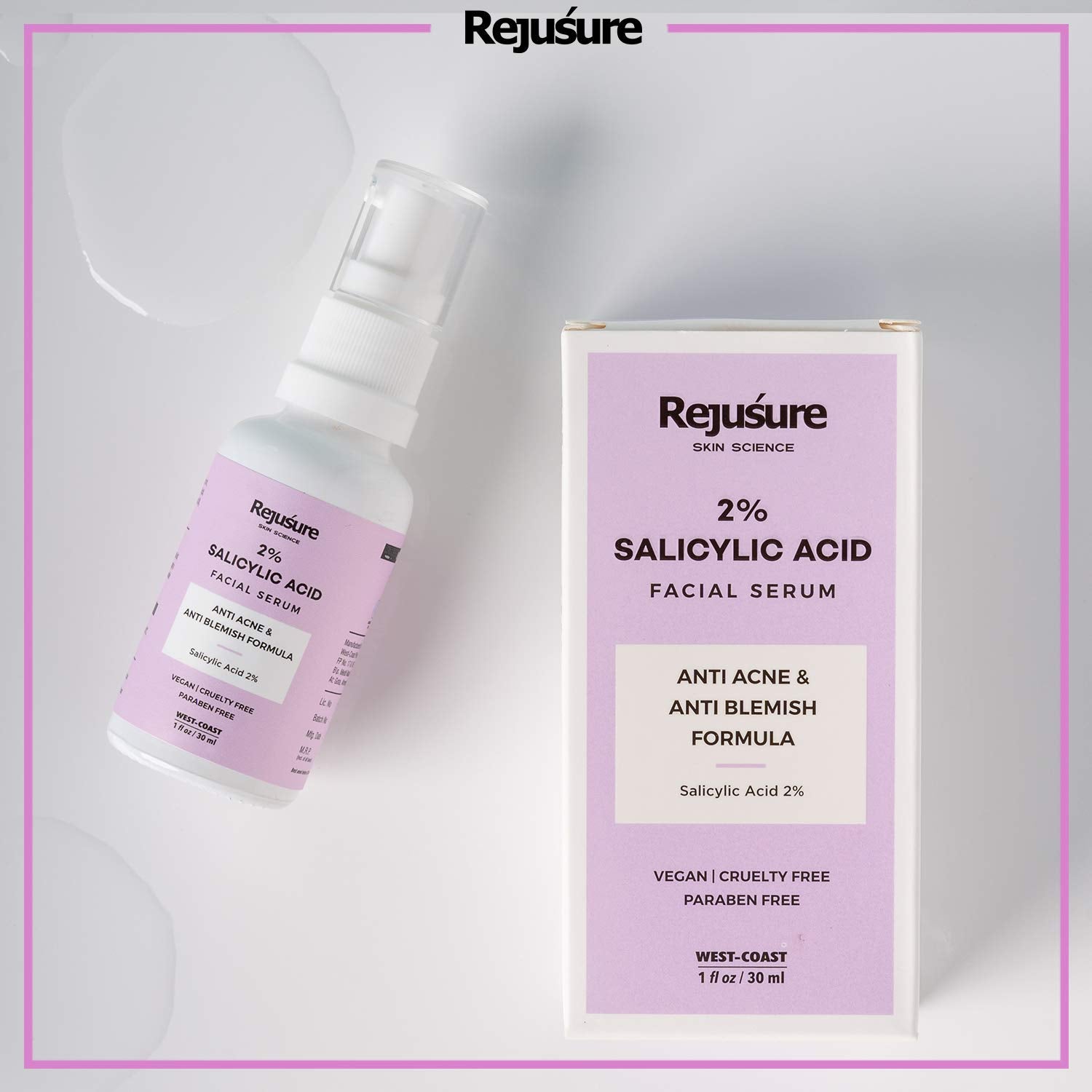 Rejusure 2% Salicylic Acid Facial Serum - 30ml (Pack of 5)