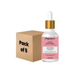 Rejusure 2.5% Retinol Anti-Aging Face Serum for Wrinkles & Fine Lines Boost Collagen & Restoration - 30 ml (Pack of 5)