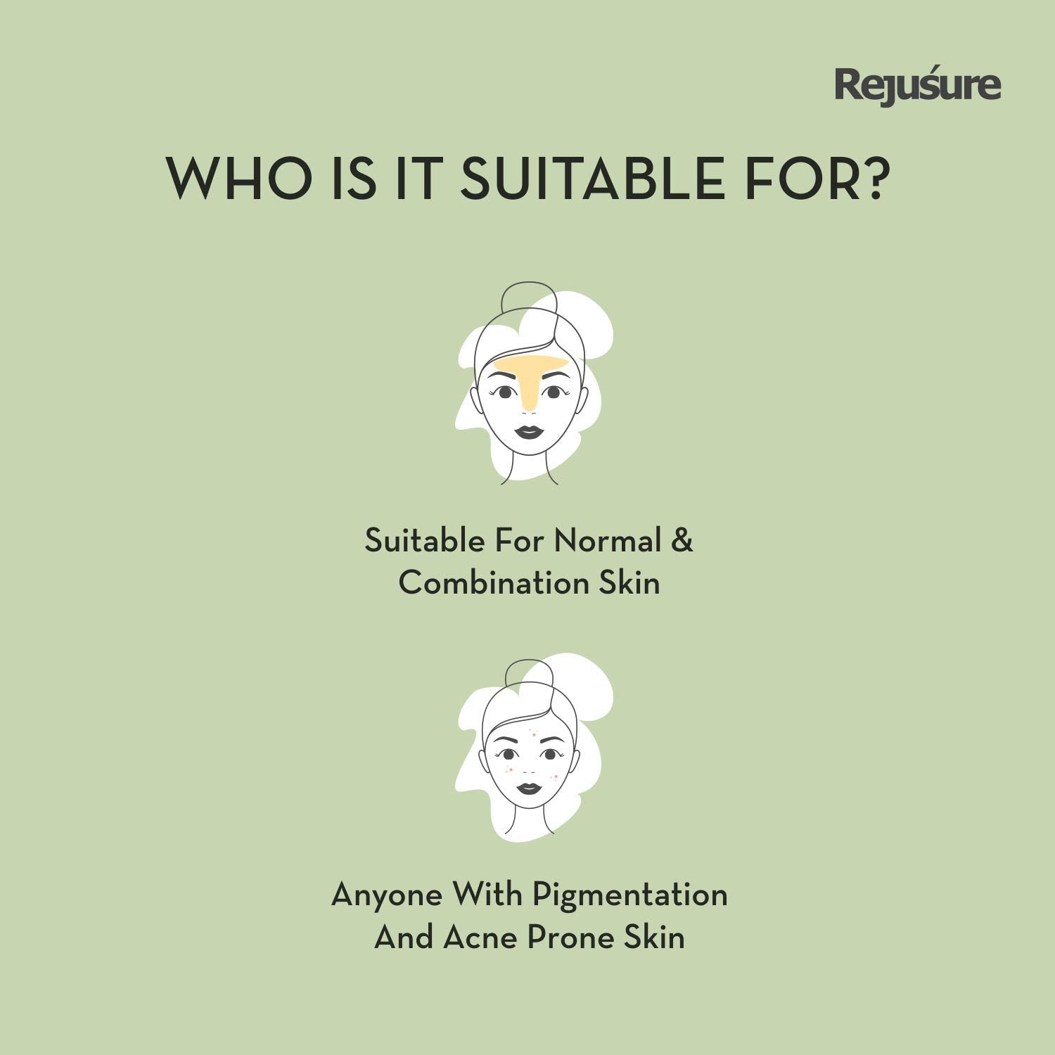 Rejusure AHA 0.5% + BHA 0.5% Facial Moisturizer for Active Acne, Clears Pores, Fights Blemishes & Exfoliates – 50ml (Pack of 5)