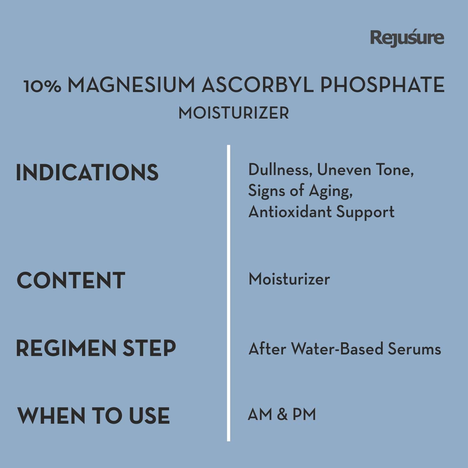 Rejusure 10% Magnesium Ascorbyl Phosphate Facial Moisturizer For Brightening & Hydrating – 50ml (Pack of 3)