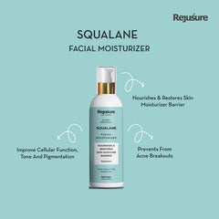 Rejusure Plant Derived Squalane + Vitamin E Face Moisturizer Nourishes & Restores Skin Moisture For Dry Skin– 50ml (Pack of 3)
