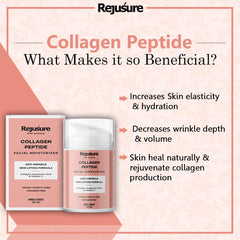 Rejusure Collagen Peptide Cream Moisturizer Day Night Anti Aging/Anti, Wrinkle Overnight Repair & firming Cream for Face - 50ml (Pack of 3)