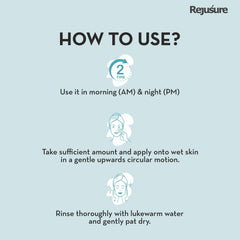Rejusure AHA 2% + BHA 2% Face Wash (100ml) & AHA 0.5% + BHA 0.5% Facial Moisturizer (50ml) - Complete Skincare Set for Exfoliation and Hydration