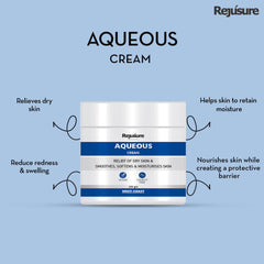 Rejusure Aqueous Cream For Fast Acting For Dry/Itchy/Sensitive Skin, Safe For Kids & Adults, Softens & Moisturizes Skin – 100gm (Pack of 5)