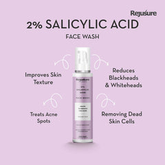 Rejusure 2% Salicylic Acid Face Wash Helps to Reduce Acne For Oily Skin – 100ml (Pack of 2)