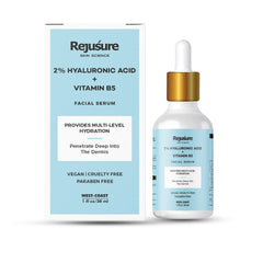 Rejusure 2% Hyaluronic Acid + Vitamin B5 Facial Serum Provides Multi-Level Hydration for Women & Men with Dry & Normal Skin – 30ml