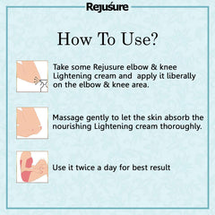 Rejusure Elbow & Knee Lightening Cream – Lightens & Hydrates Elbow & Knees – 50 gm (Pack of 5)